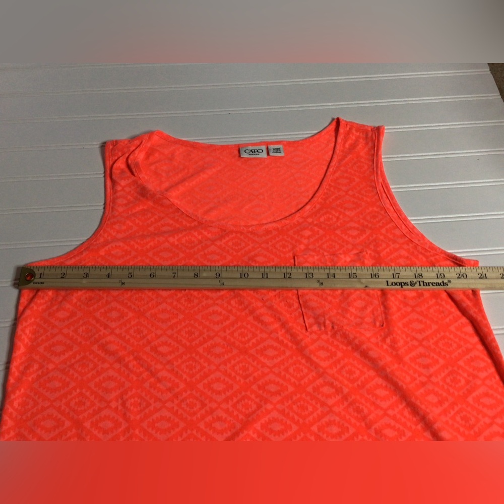 Cato Women's Vibrant Orange Tank Top (0214) - Picture 6 of 6